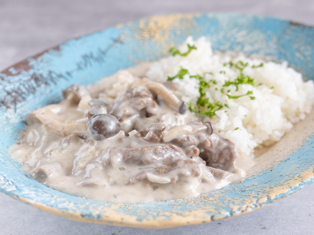 白いビーフストロガノフ｜もとぶ牛を使ったおすすめレシピ

        &ndash; もとぶ牧場