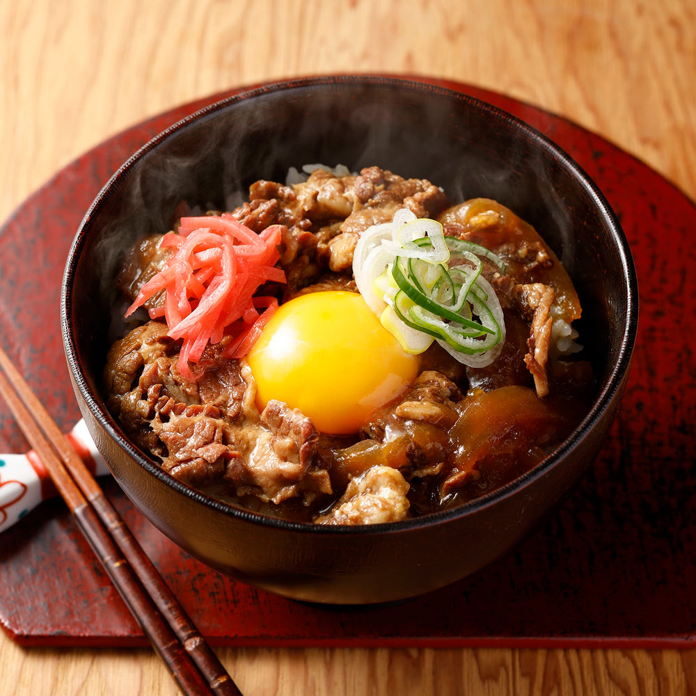 【중중 한정 선물】 쇠고기 덮밥 2개 & 쇠고기 줄무늬 2개(총 4개 세트)・8/31까지의 기간 한정 판매