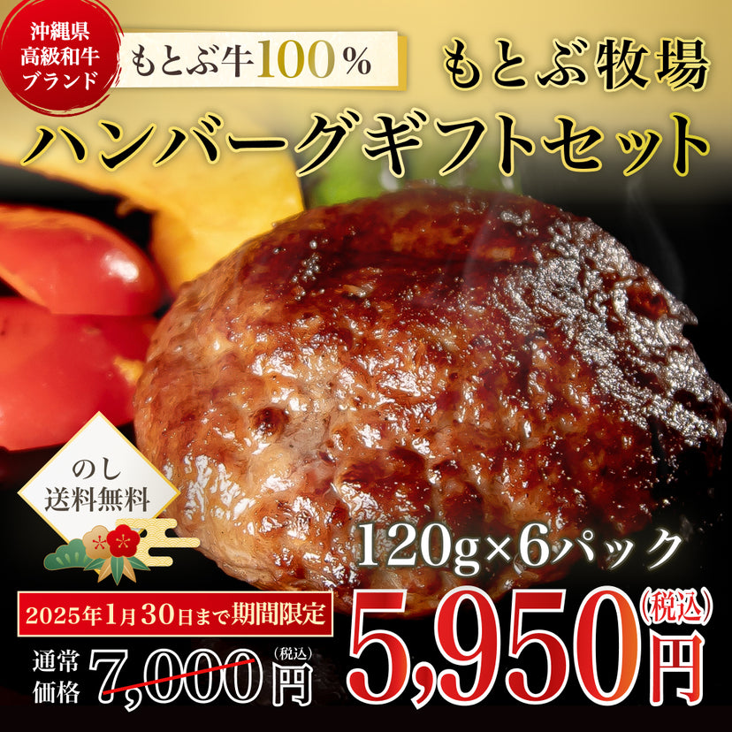 [Gift] Motobu Farm Hamburger Gift Set (120g x 6 pack)