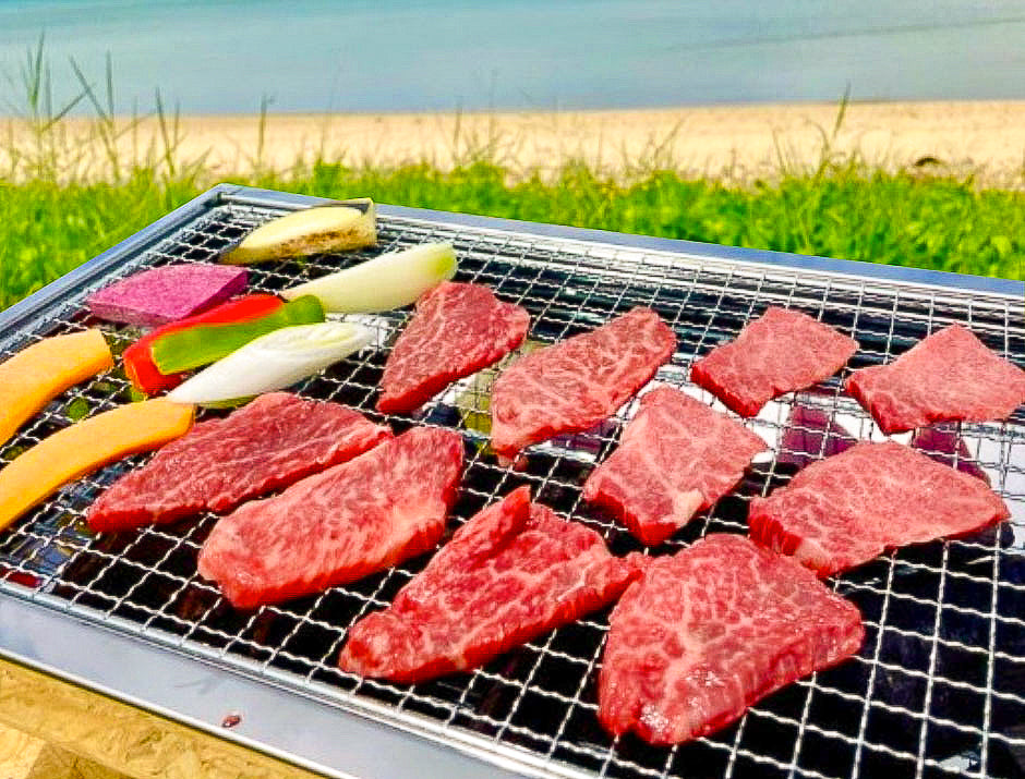 やんばるの恵みを感じる「もとぶ牛バーベキュー焼肉セット」