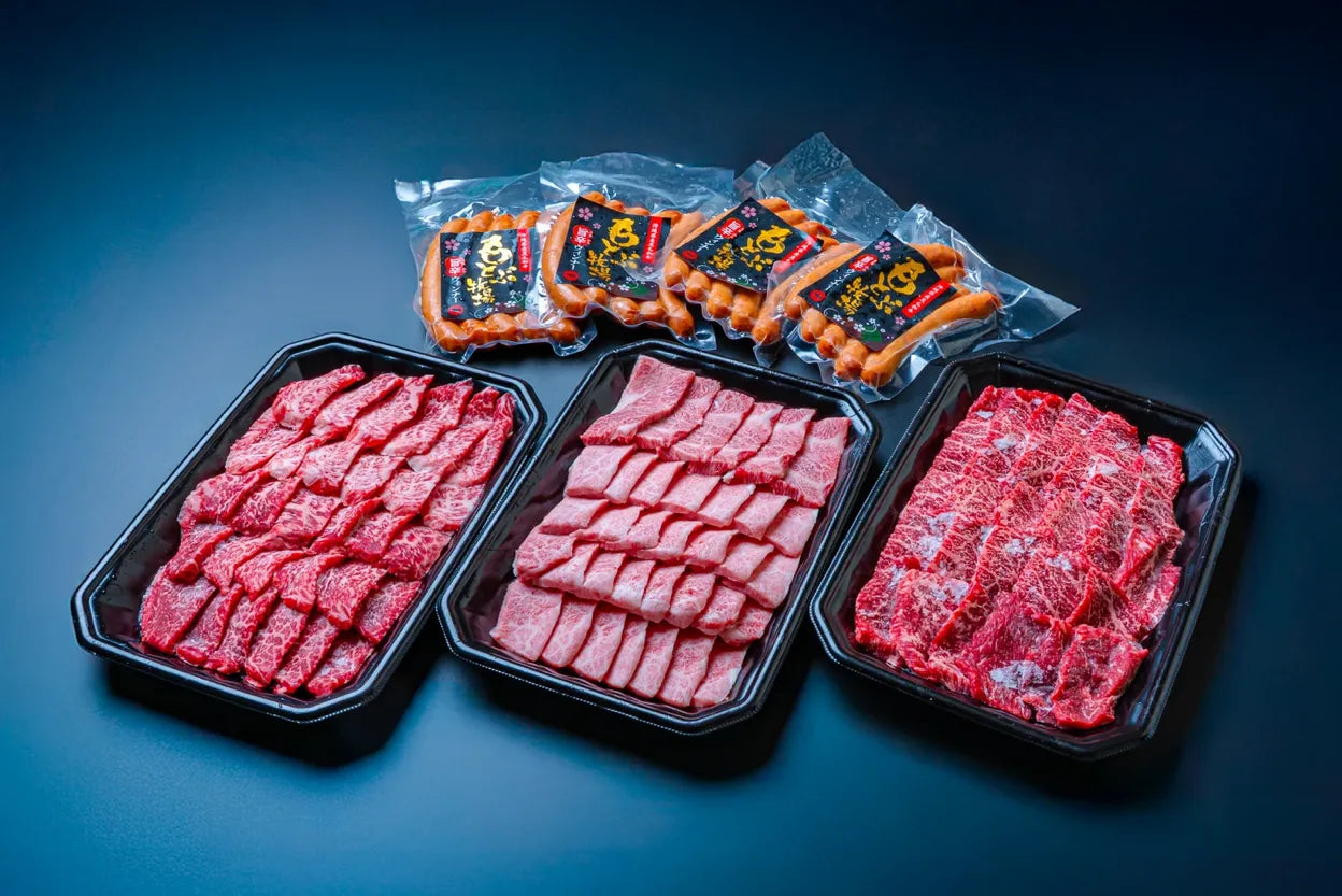 人数に合わせて選べるもとぶ牛の焼肉セット